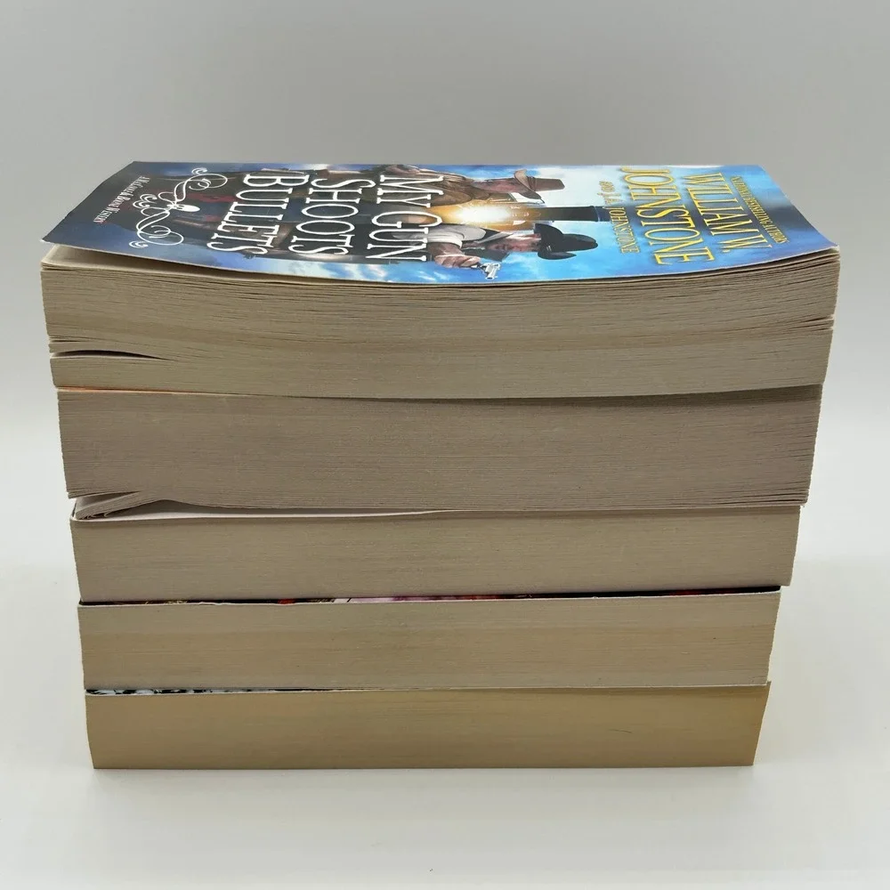 BUNDLE Johnstone‎ 5 Western Fiction Book Lot Paperback Cowboy Action Adventure
